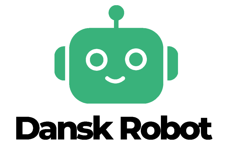 Dansk Robot - Logo med hvid kontur