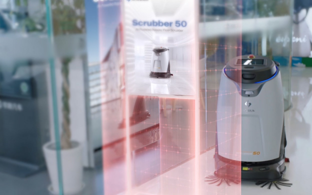 Ecobot 50 en intelligent gulvvasker robot med intelligent navigation